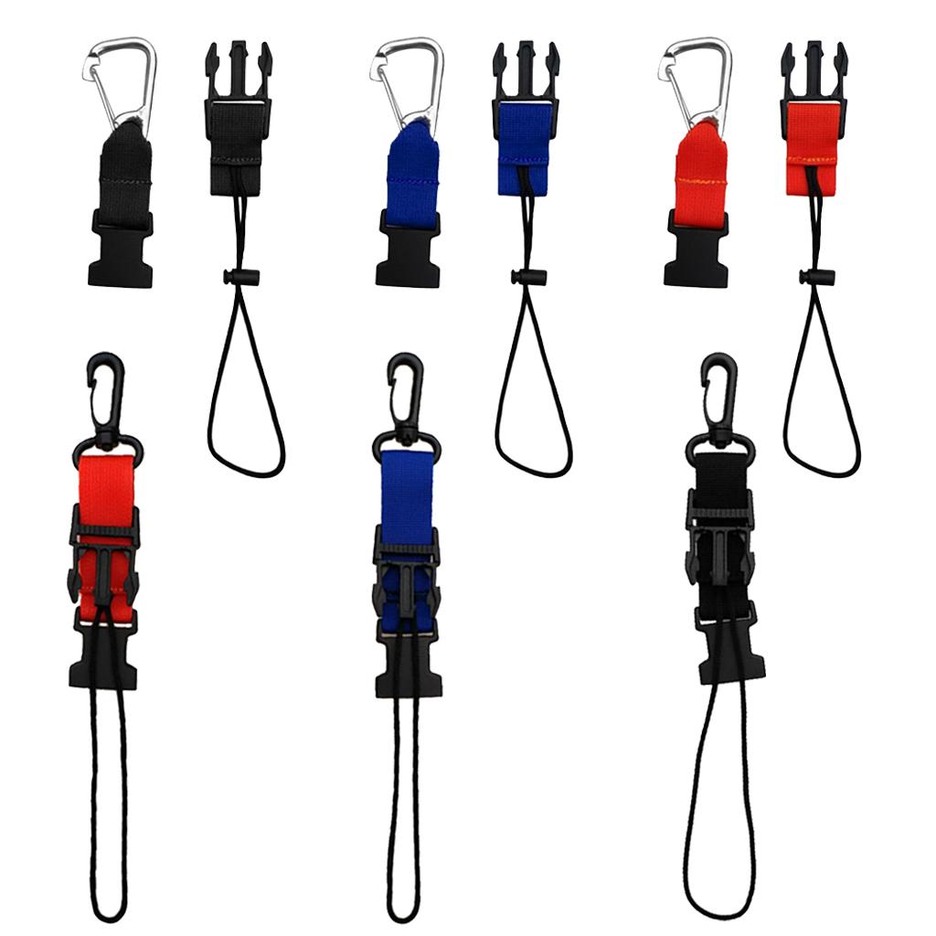 Scuba Dive Light Camera BCD Lanyard with Quick Release Buckle Clip Black A