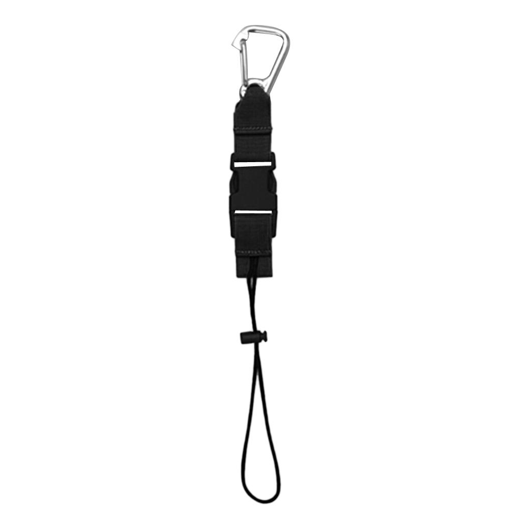 Scuba Dive Light Camera BCD Lanyard with Quick Release Buckle Clip Black B