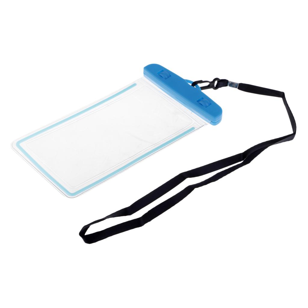 Underwater Waterproof Cell Phone Pouch Dry Bag Case Cover Touchscreen Blue