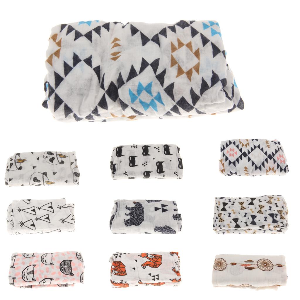 Cotton Muslin Receiving Blanket Swaddle Bedding Cover for Baby