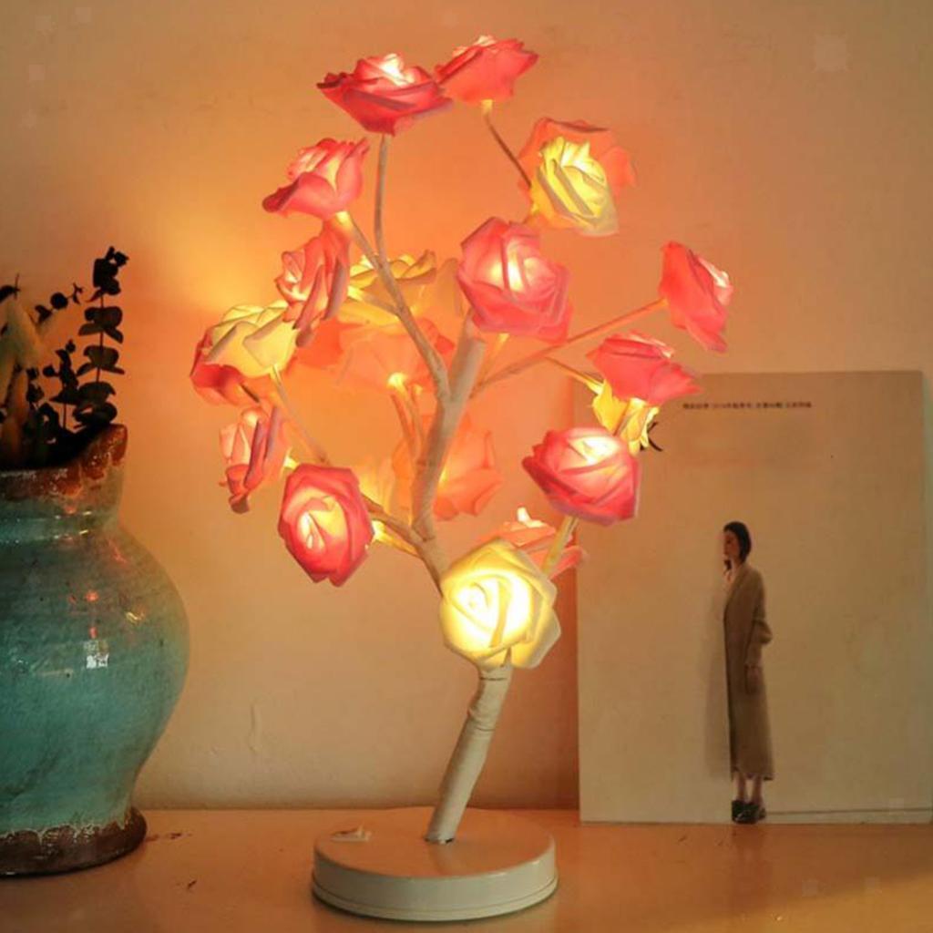 LED Lichterbaum Rosenbaum Lampe Nachttischlampe Tischleuchte Stimmungsleuchte