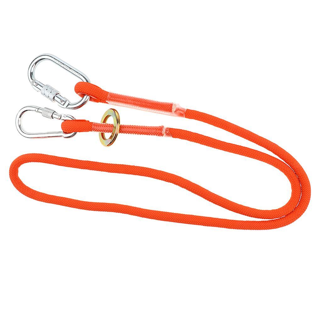 25KN Outdoor Tree Climbing Arborist Fall Arrest Safety Lanyard with Hook