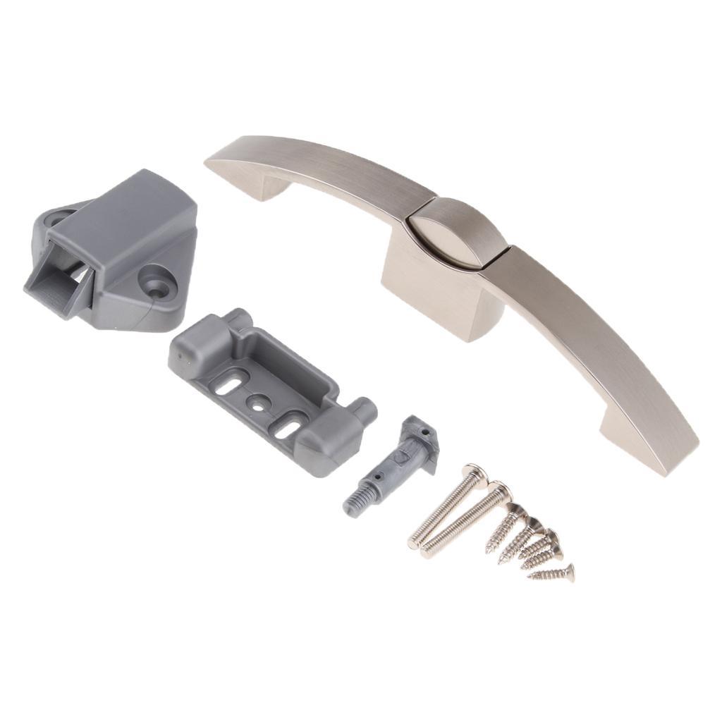 Zinc Alloy Push Button Pull Handle Latch Lock Knob for Door Cabinet RV Yacht