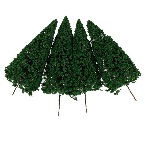 10pcs Dark Green Scenery Landscape Model Cedar Trees 12cm