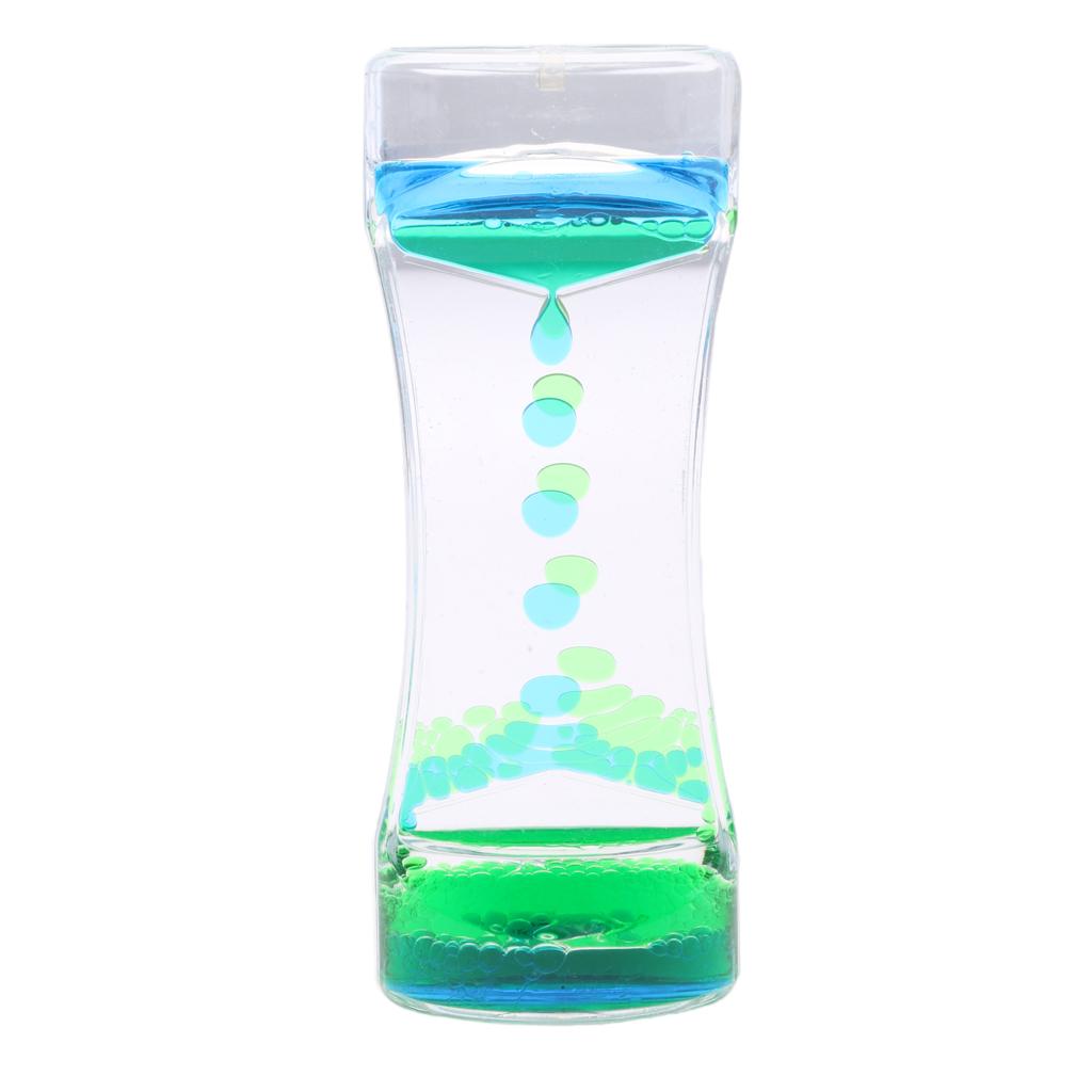 Floating Color Mix Oil Liquid Bubbler Motion Timer Hour Glass Blue Green