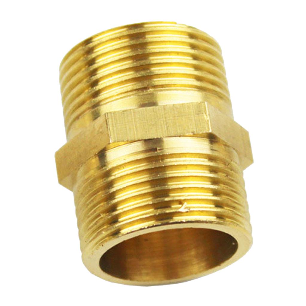 Brass Pipe Fittings Threaded Coupler Double Ended Joint Connector #9 60X22mm