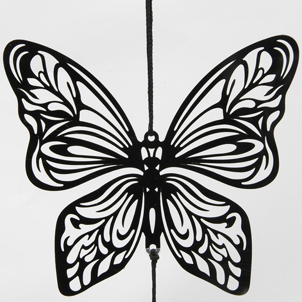 Butterfly Design Stainless Steel 4 Bells Wind Chimes Bell Hanging Decor 