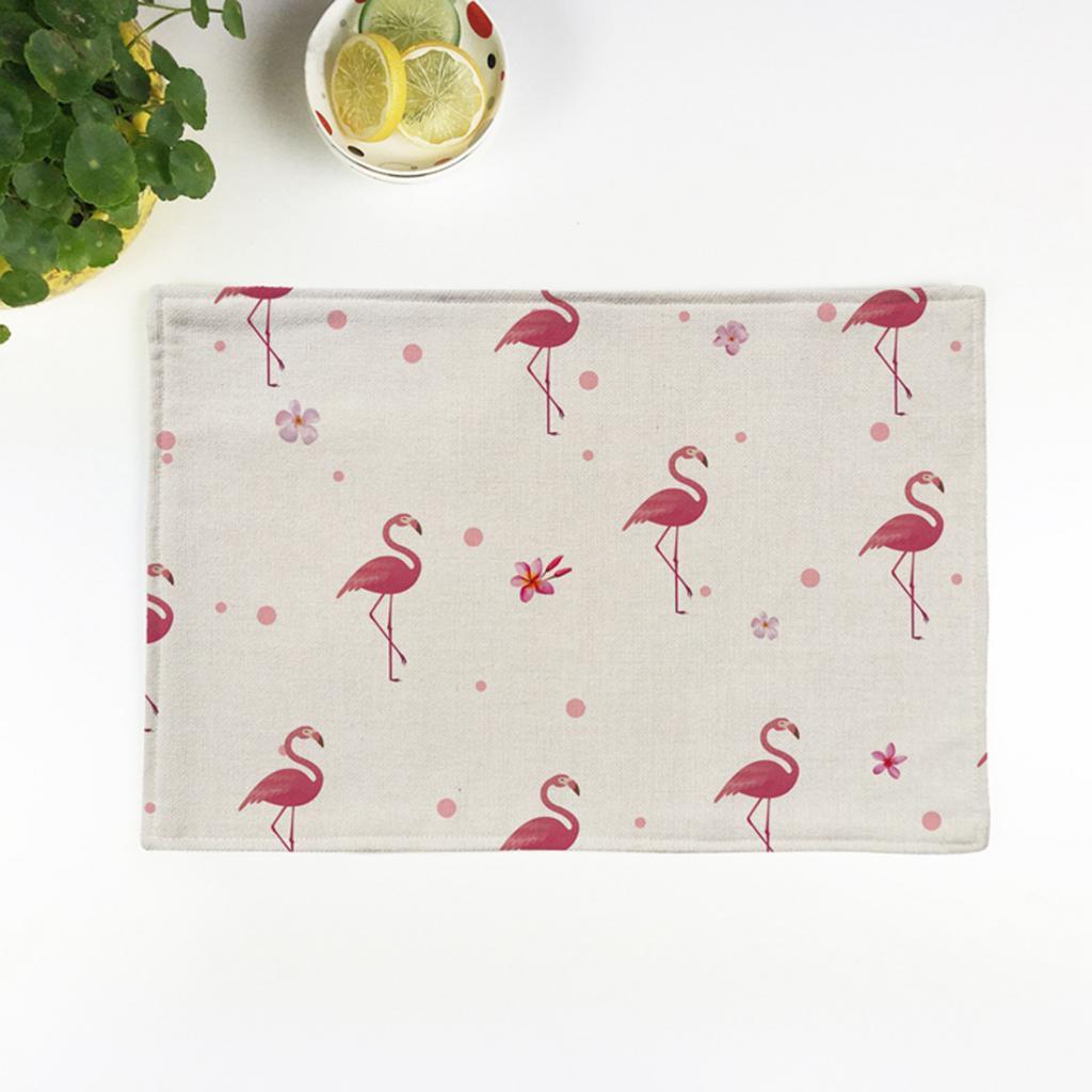 Flamingo Weave Table Mat Kitchen Dinning Room Pad Heat Insulation Placemat#1