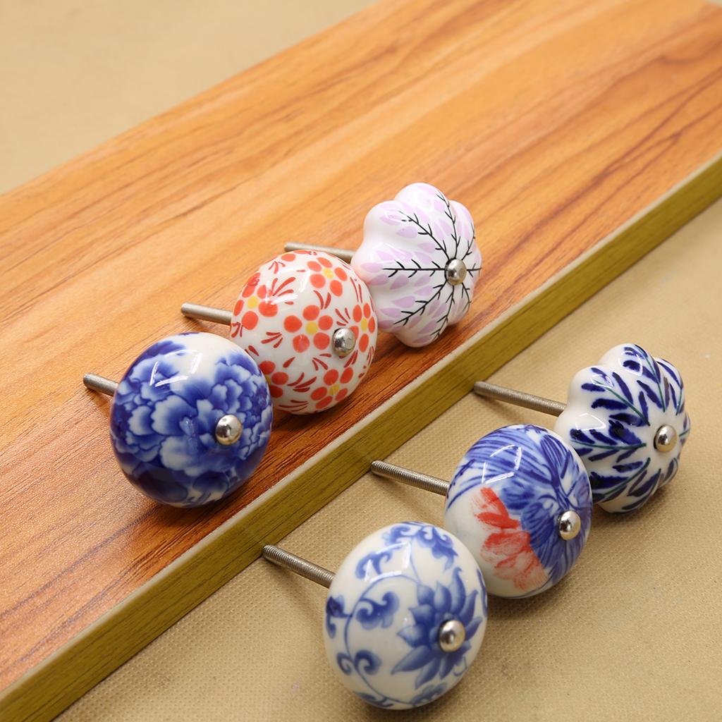 Ceramic Pull Knobs Cabinet Cupboard Drawers Dresser Handle Pull Pin #4