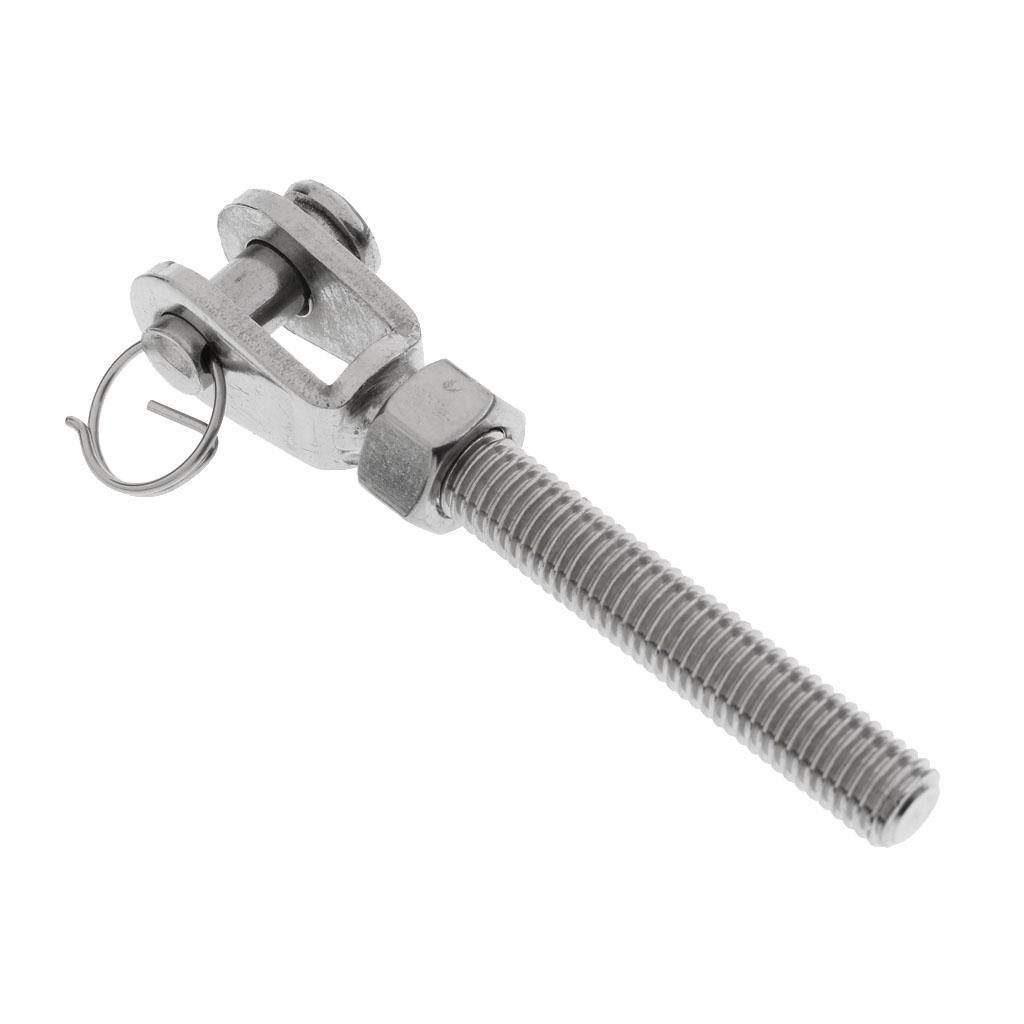 Stainless Steel Jaw Open Bolt & Nut Replacement Turnbuckle Rigging Screw M10