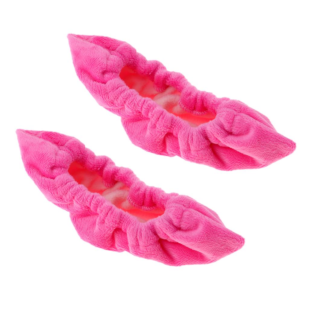  Ice Hockey Figure Skate Terry Cloth Blade Covers Soakers Guards Pink