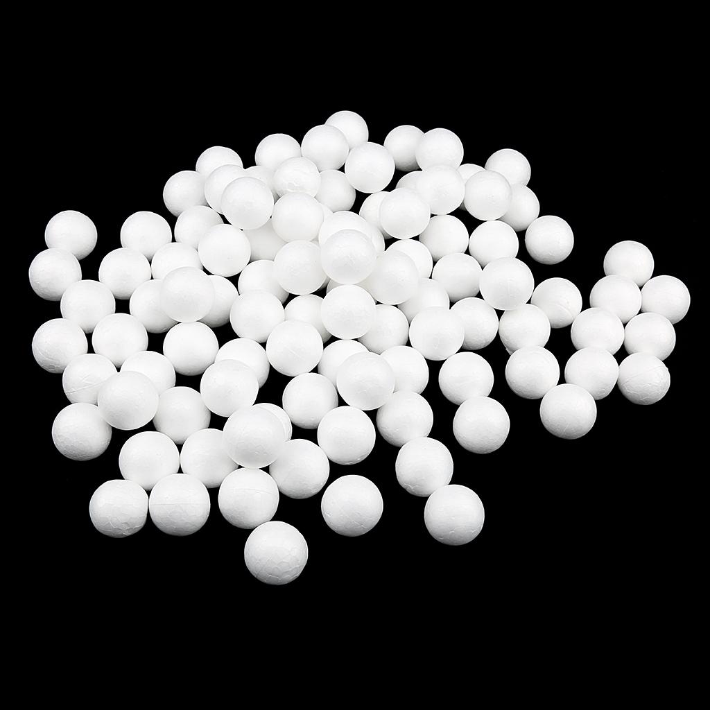 100pcs 27mm White Modelling Craft Polystyrene Foam Balls 