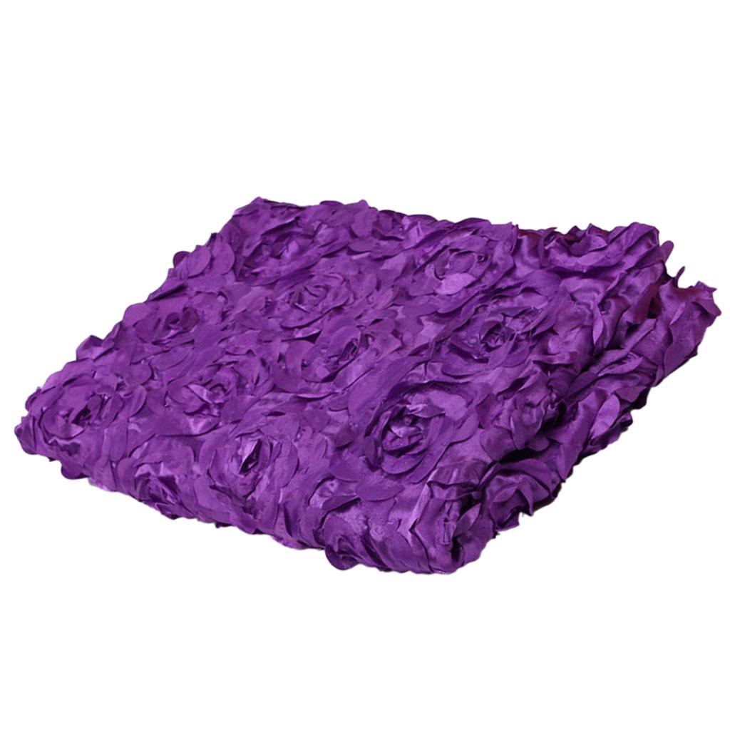 Newborn Baby 3D Rose Blanket Photography Photo Props Backdrop Deep Purple