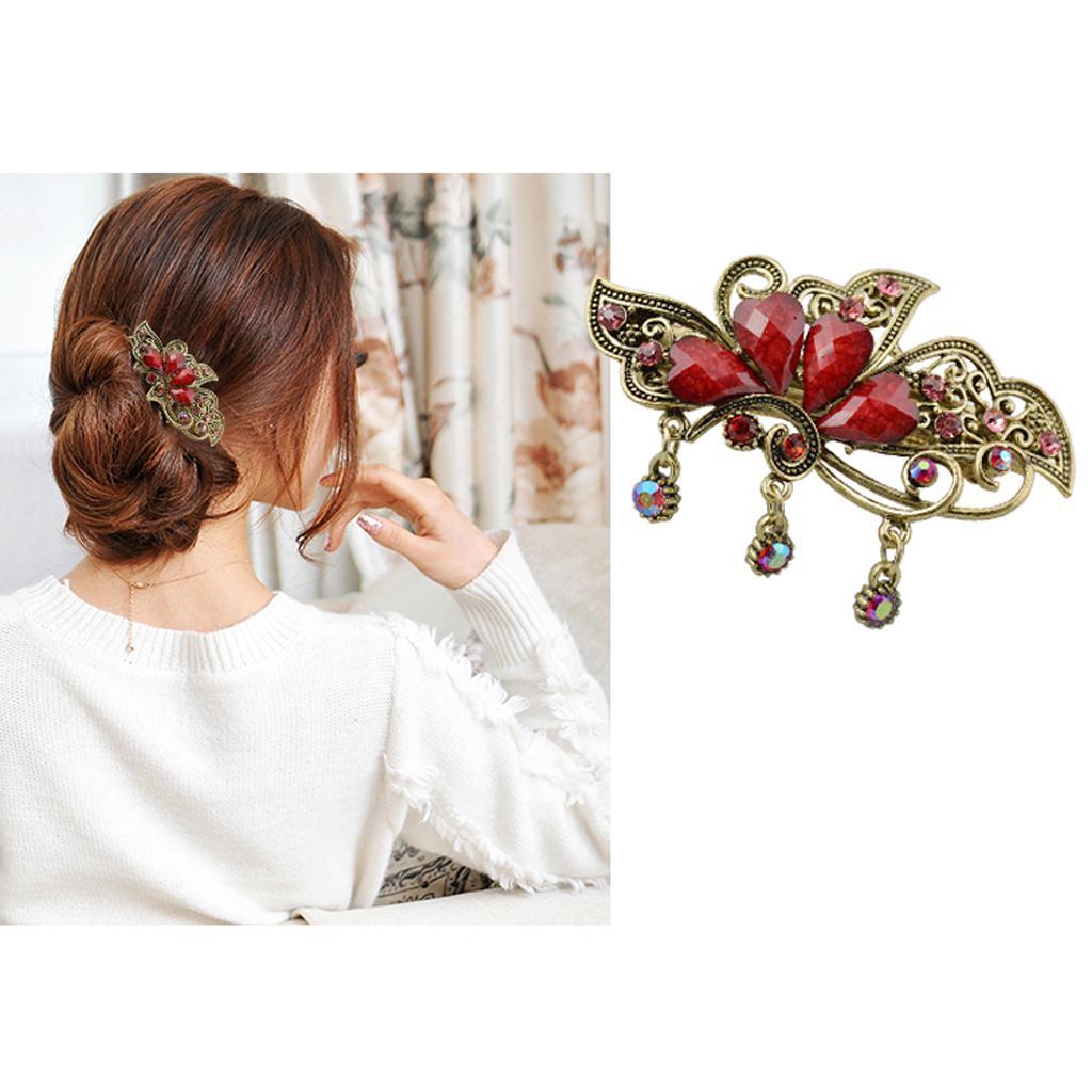 Frauen klassische Haarspange Haarklammer Metall Hairclips Haarnadeln