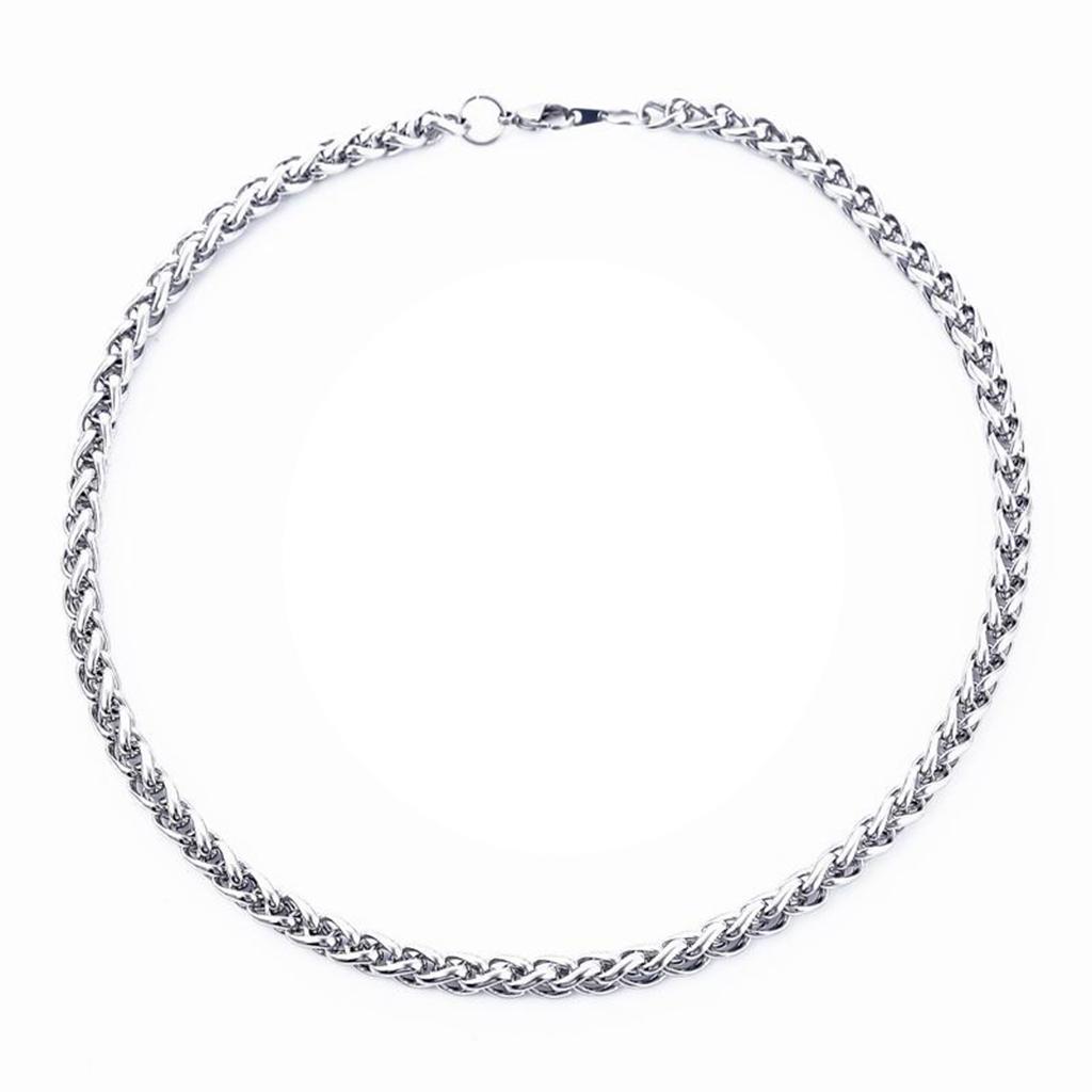 Womens Mens Stainless Steel Twist Chain Link Choker Necklace 4x600mm