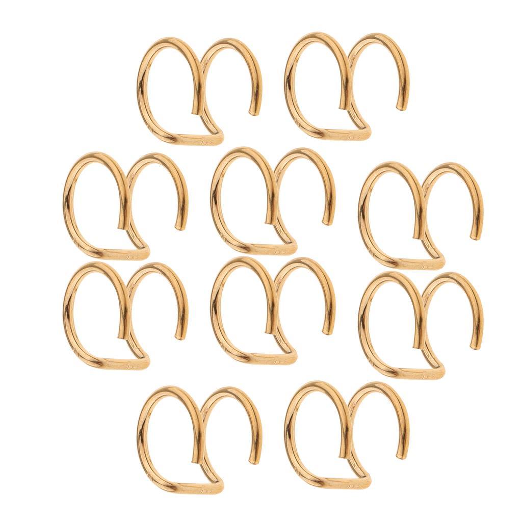 10pcs 16g Stainless Steel Ear Cuff Helix Clip On Wrap Earrings Fake Piercing
