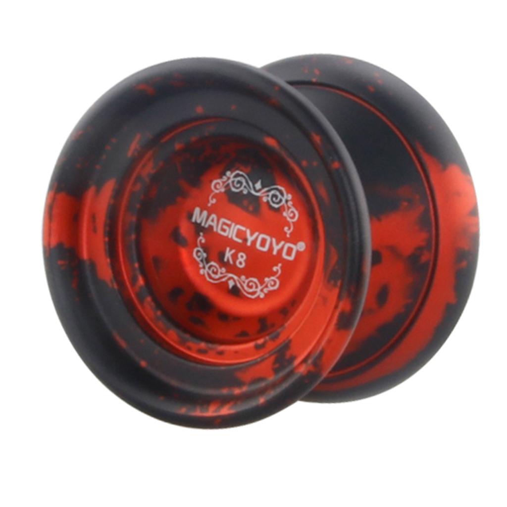 K8   Ball Alloy Professional 8 Balls Bearing YoYo Red Black