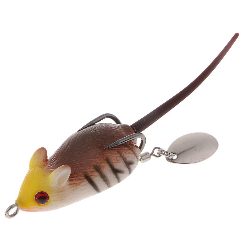 3pcs Topwater Mouse Fishing Lures Mice Bait Rat Fishing Lures Spinnerbaits