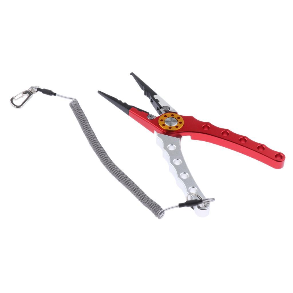 Außen Multifunktionale Angeln Zangen Linie Cutter Hook Remover mit Scheide,