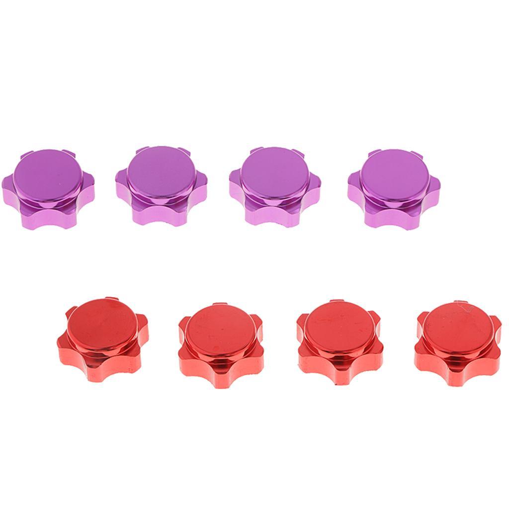 4x Aluminum Wheel Hub Cover 17mm Hex Nut for RC 1//8 Model Car Upgrade Parts