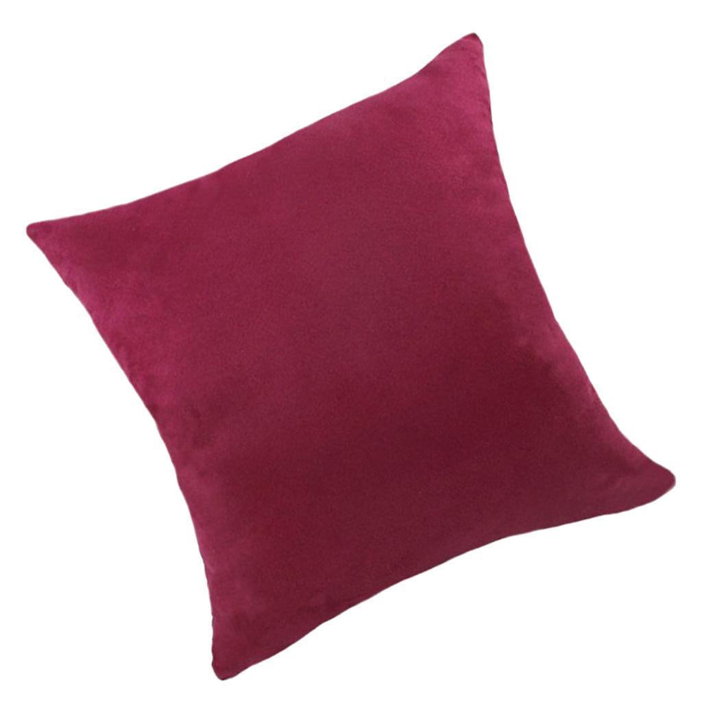 MagiDeal Solid Colors Luxury Velvet Cushion Cover Decorative Pillow Case