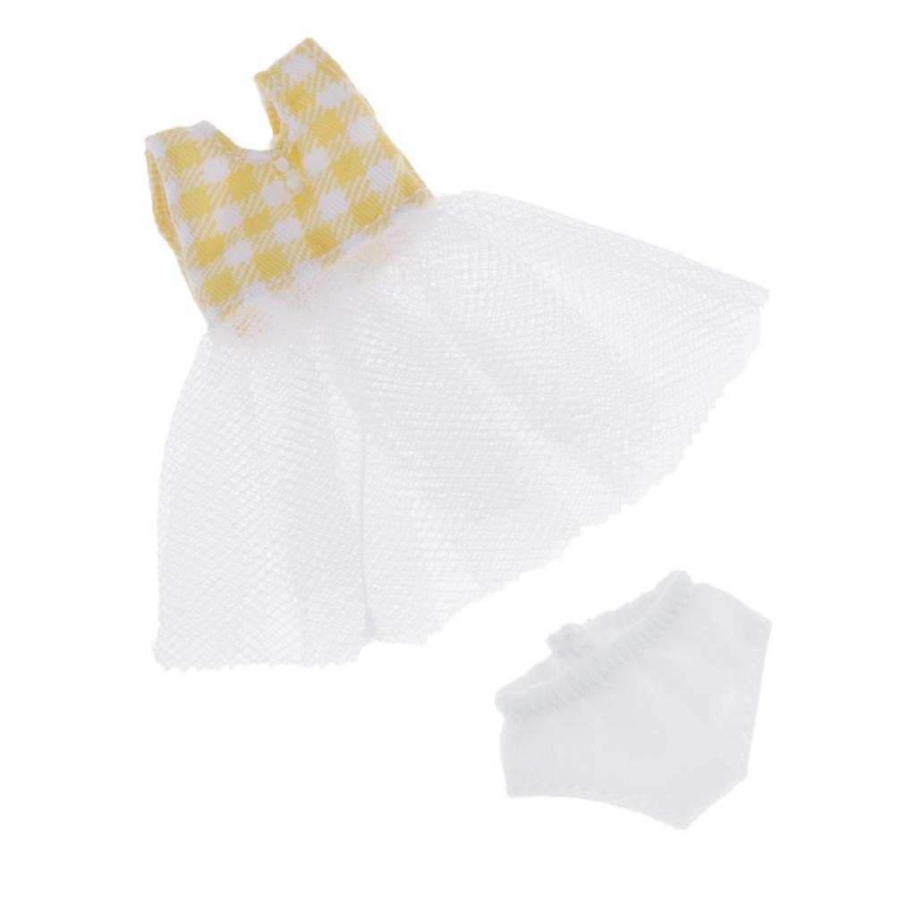 Lovely Doll Mini Sleeveless Mesh Gauze Skirt Underpants for OB 11 Girl Dolls