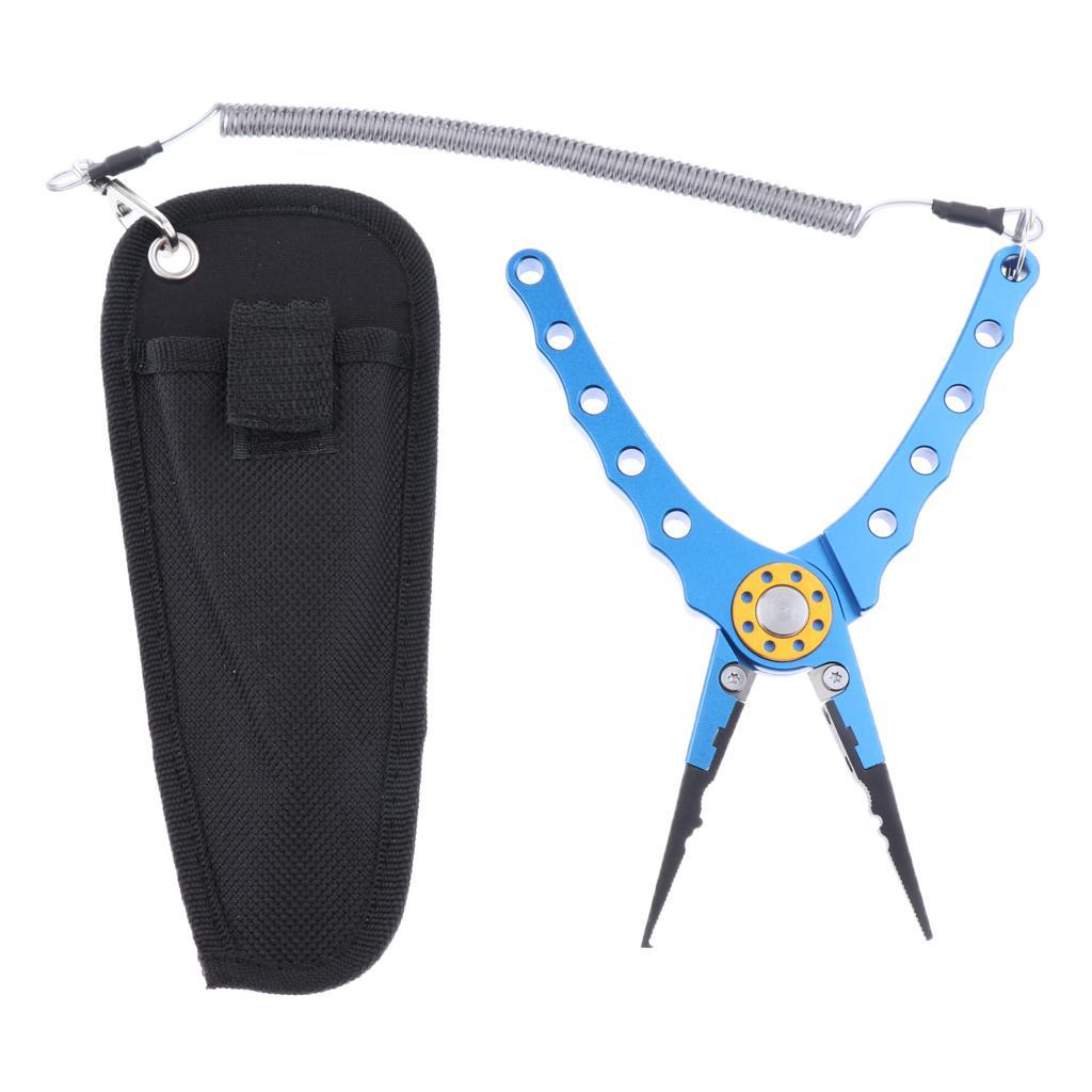 Außen Multifunktionale Angeln Zangen Linie Cutter Hook Remover mit Scheide,