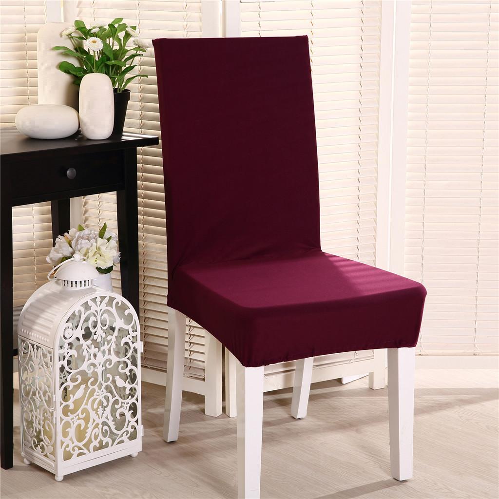 Polyester Chair Seat Cover Stretch Chair Protector Slipcover NEW Dark Puple