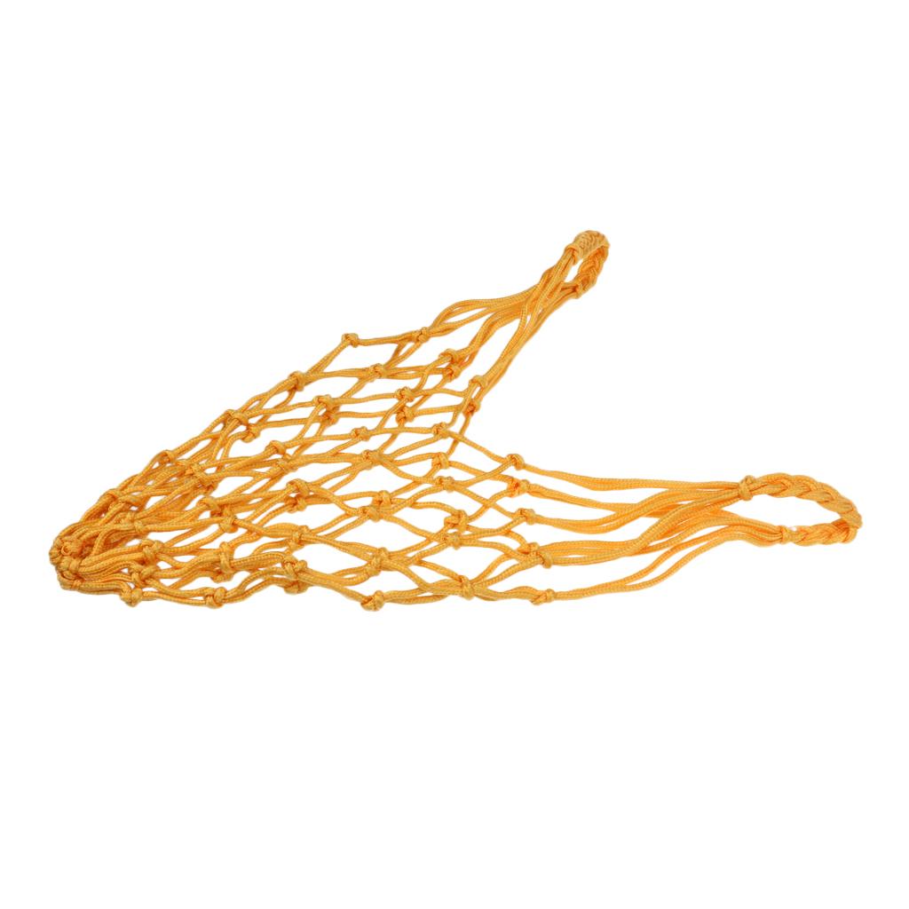 Basketball Volleyball Soccer Mesh Net Bag Single Ball Carrier Yellow