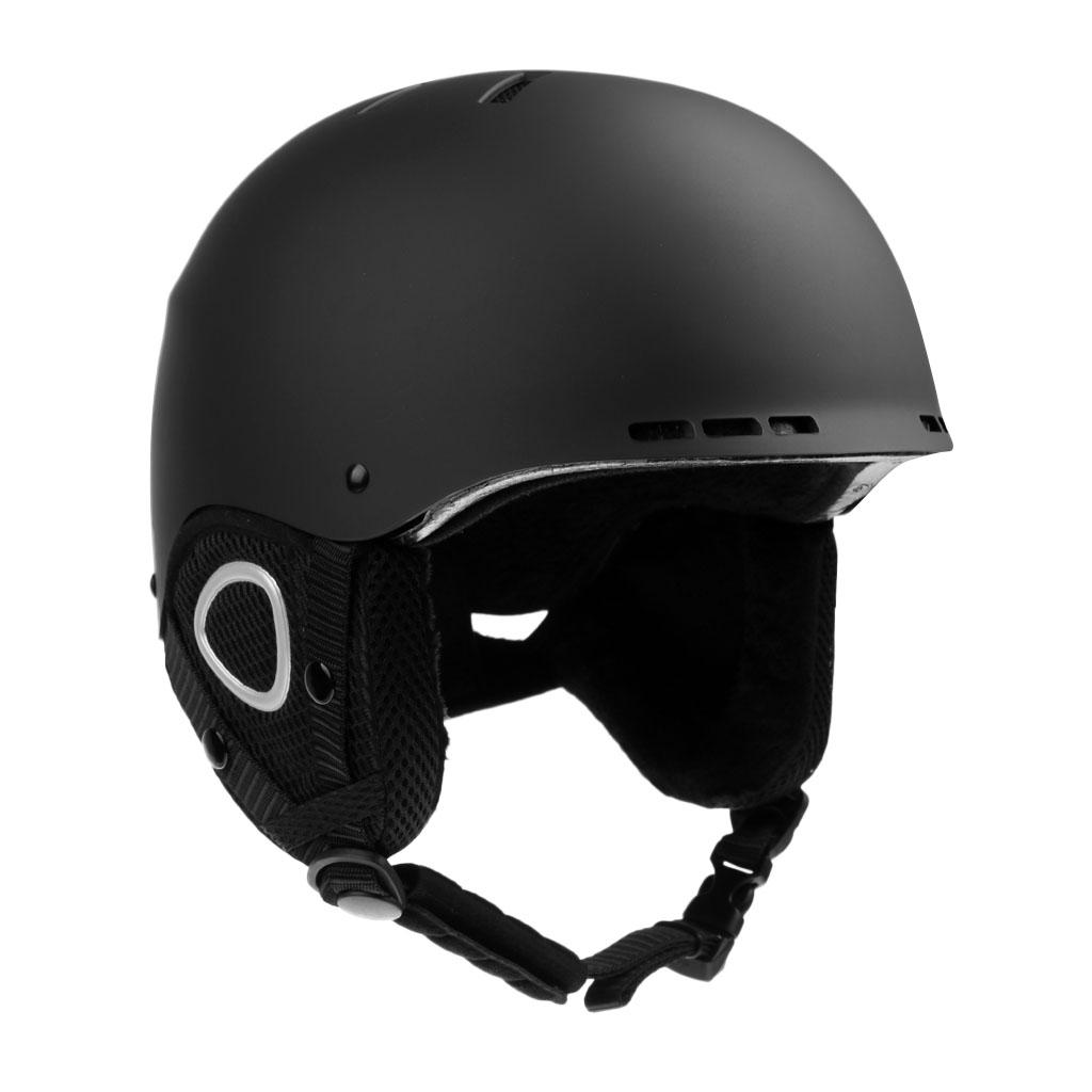 Adult Unisex Ski Helmet Snowboarding Winter Sports Protective Cap M Black