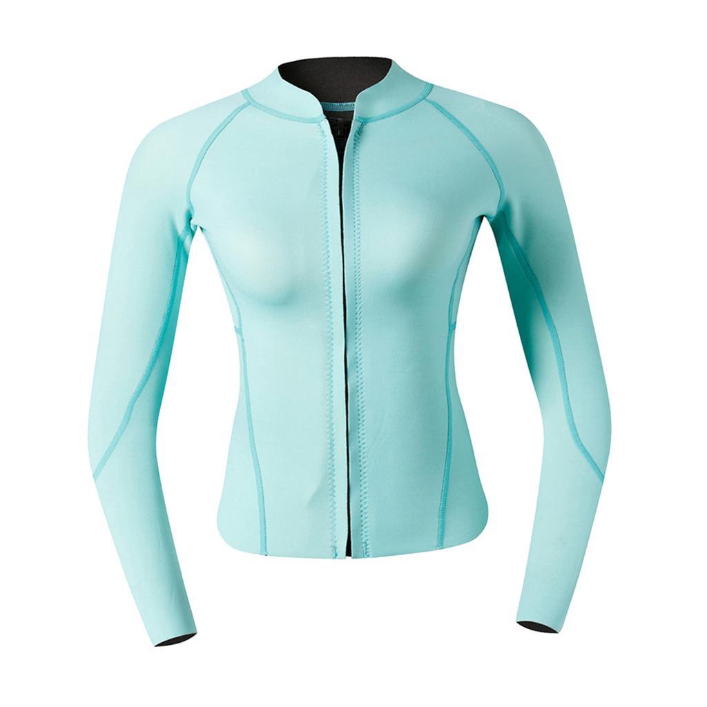 Details about / Top Cover Wetsuit Long Sleeves Dive Jacket Suit for Women /& Teens Cyan