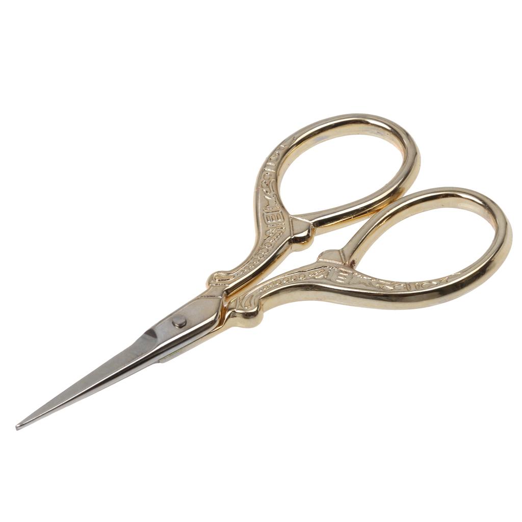 Cross Stitch European Retro Antique Craft Alloy Tailor Scissor Gold