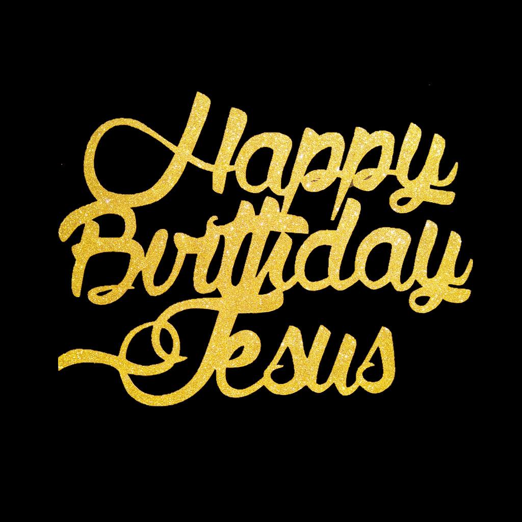 20 x Happy Birthday Jesus Cupcake Picks Cake Topper Christmas Decoration