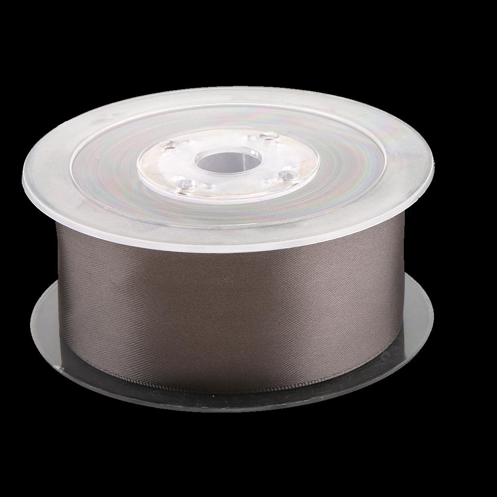 15 Meters Double Sided Polyester Satin Ribbon for Craft 38mm Grey