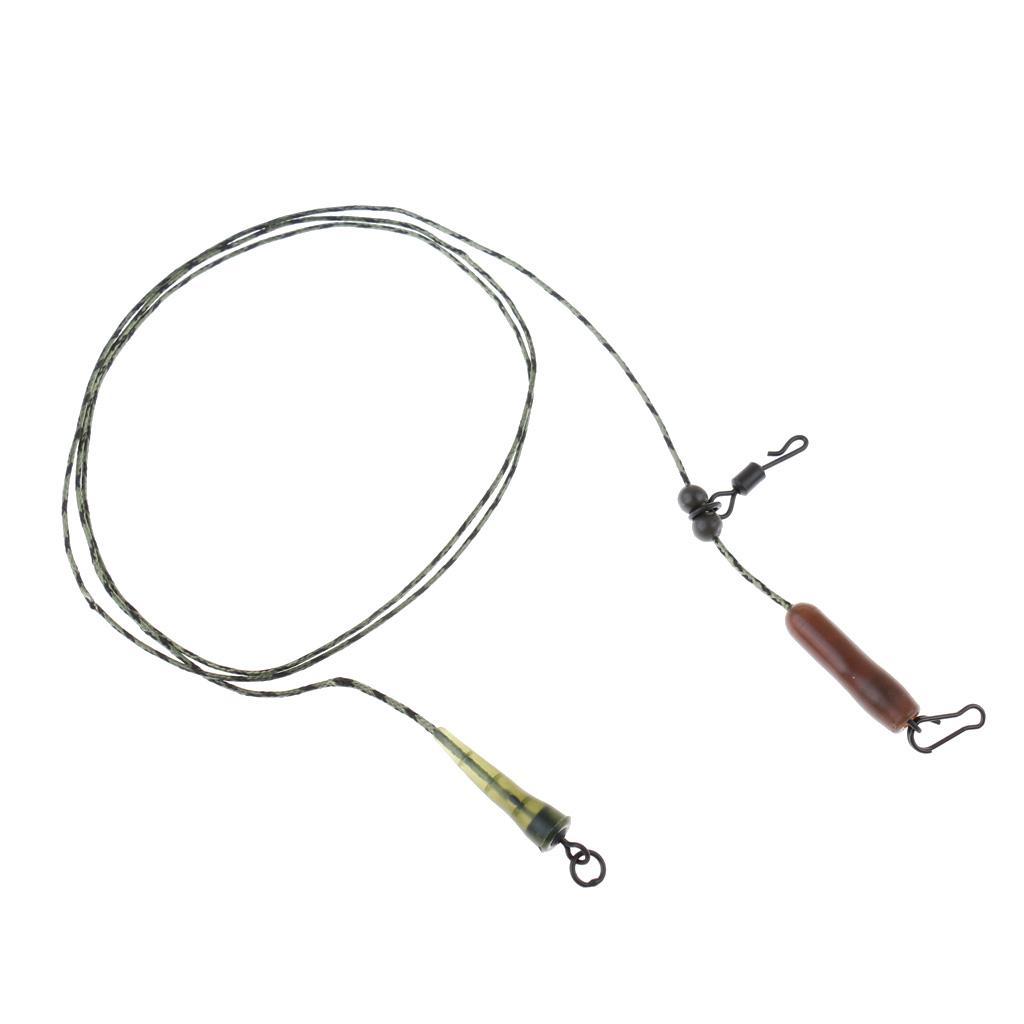 Zubehör 3 x Geflochten Karpfenfischen Haar Rigs Angelgerät Gesamtlänge 81cm