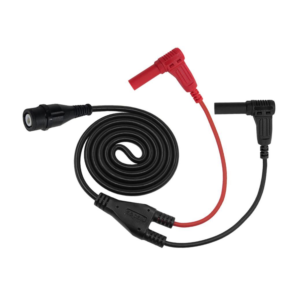 BNC Male Plug to 4mm Straight Banana Plug RG58 Coaxial Cable Test Lead 120CM 