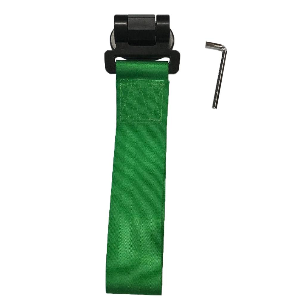 Racing Style Universal Car Front Bumper High Strength Towing Strap  Green