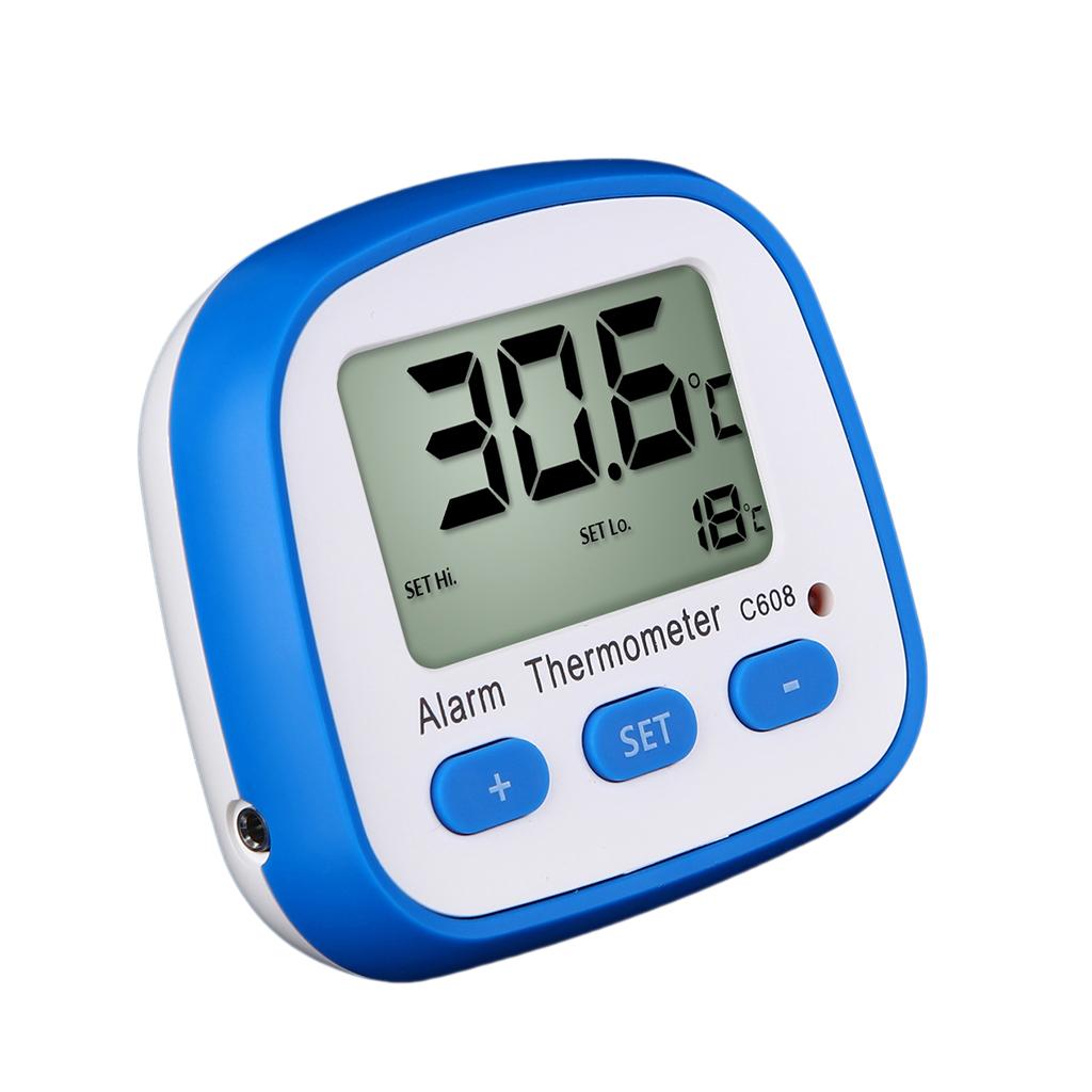 Digital LED Warning Temperature Humidity Meter Thermometer Hygrometer #7