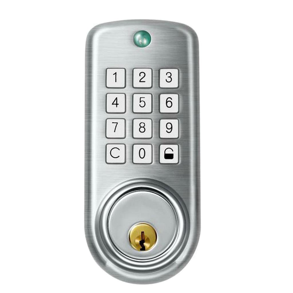 Keyless Electronic Keypad Lock Latch Backset Merchanical Push Button Door Lock Key Pad Codes Latches Fits 40-55mm