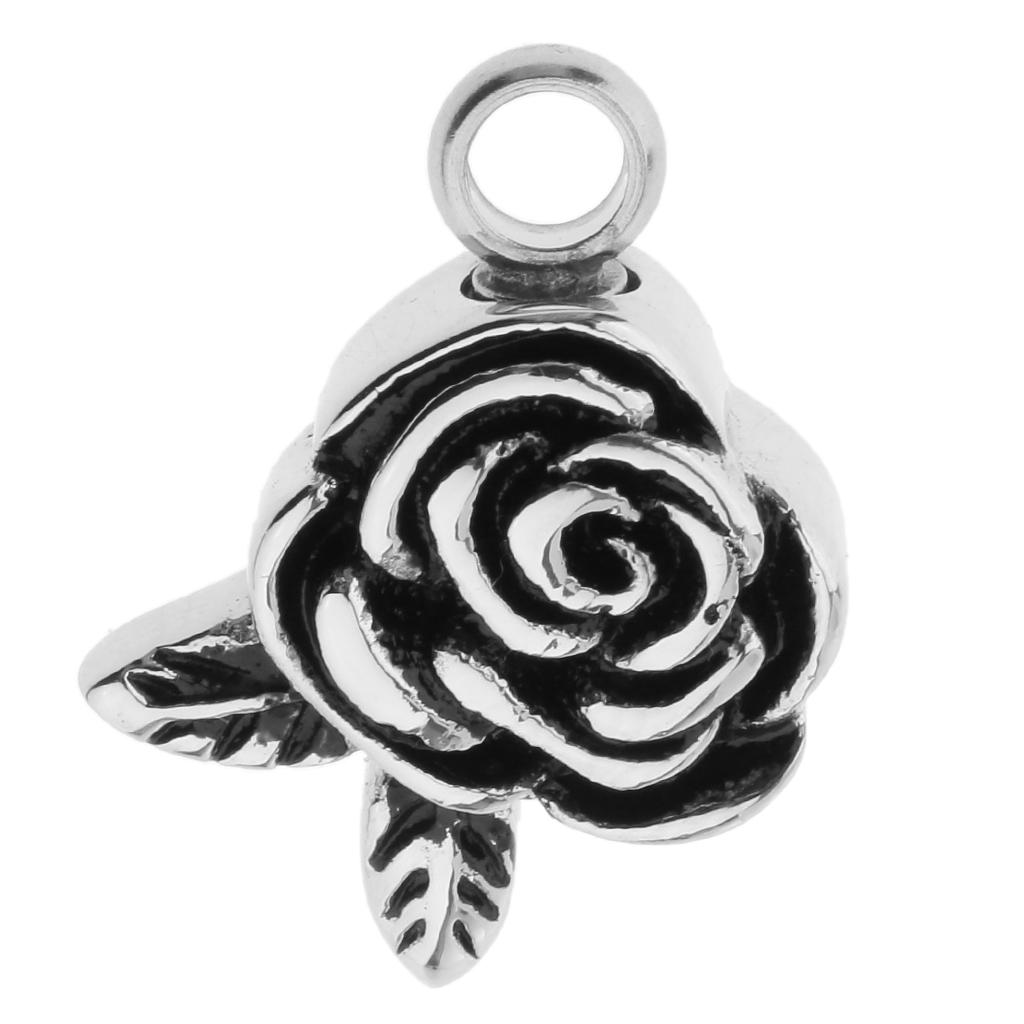 Waterproof Rose Flower Shape Memorial Pendant Keepsake Urn Ashes Jewelry