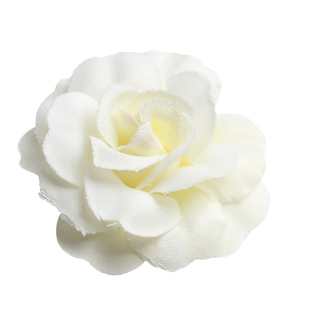 10pcs Artificial Silk Rose Flower Heads for DIY Wedding Bouquet Garland 5cm