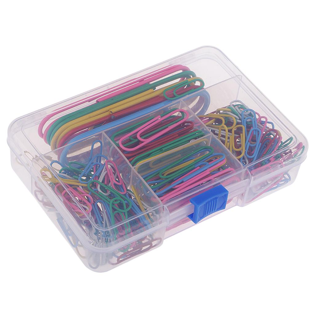 250 Pieces 28mm 50mm 100mm Mixed Colorful Paper Clips Pins Vinyl Paint New Ticket Holder Office School Stationery File Document Paperclips