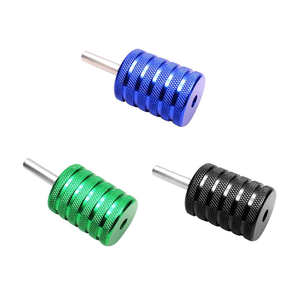 Aluminum Alloy 35mm Tattoo Grip with Back Stem Tattoo Machine Supplies Blue