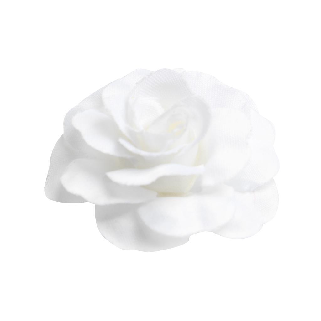 10pcs Artificial Silk Rose Flower Heads for DIY Wedding Bouquet Garland 5cm