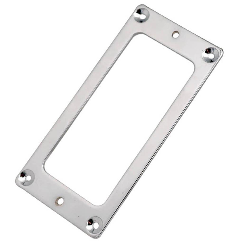 Metal Flat Base Pickup Humbucker Mounting Rings for Electric Guitar - Silver