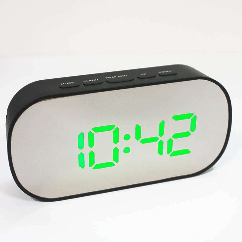 LED Digital Alarm Clock Bedside Clock Large Digits Display Battery