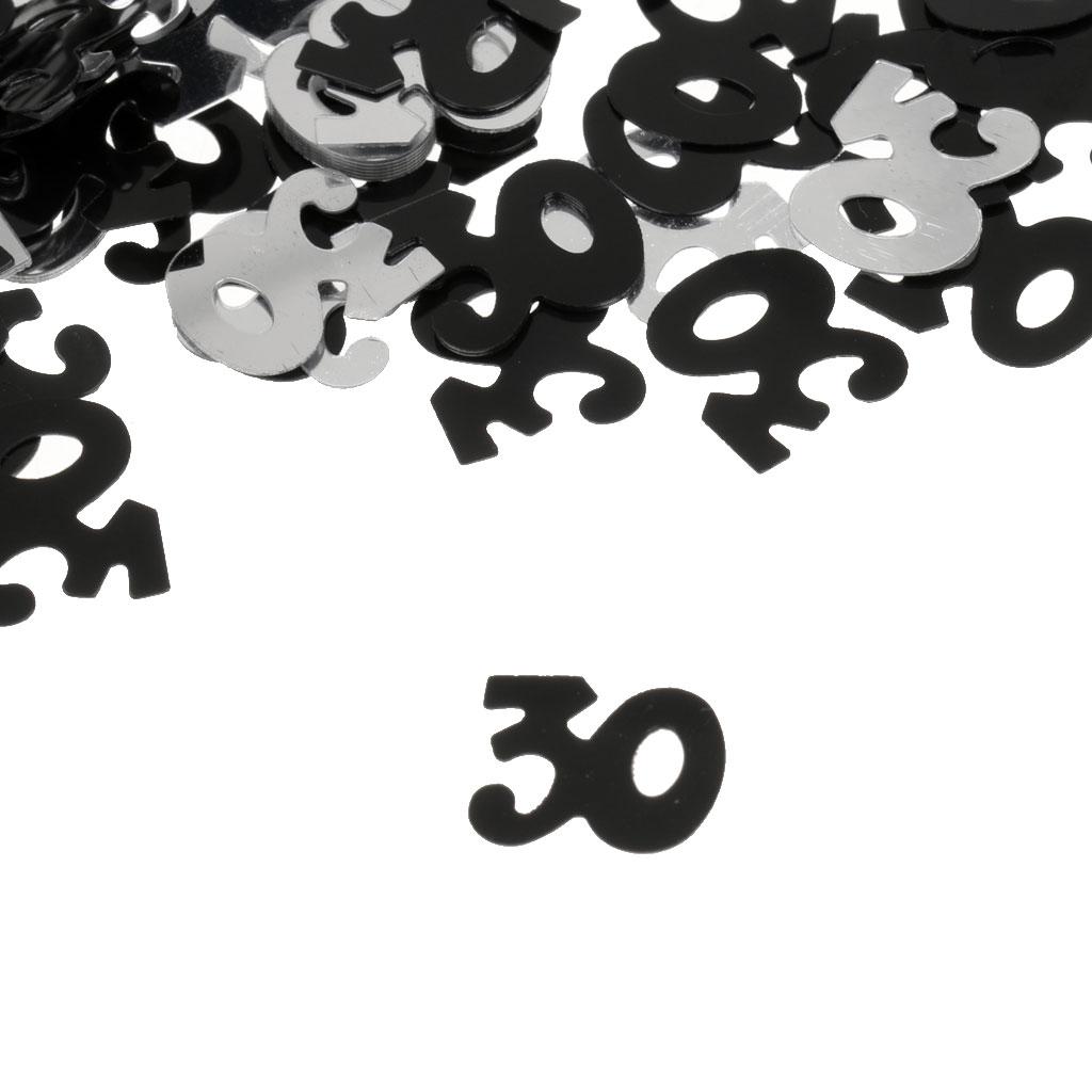 Glitter 30 Table Confetti Sprinkles+Award Rosette Badge 30th Birthday Party