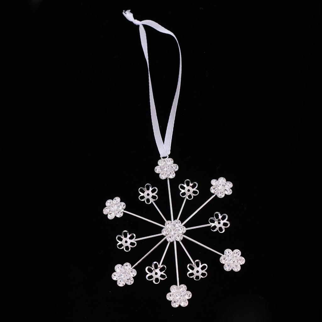 Glitter Snowflake Pendant  Hanging Ornaments Christmas Holiday Winters Decor