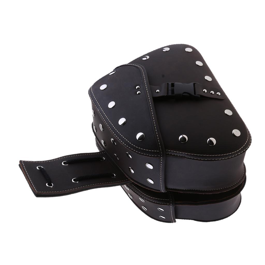 Motorbike Motorcycle Leather Luggage Sissy Saddle Bag Pannier Side Tools Box