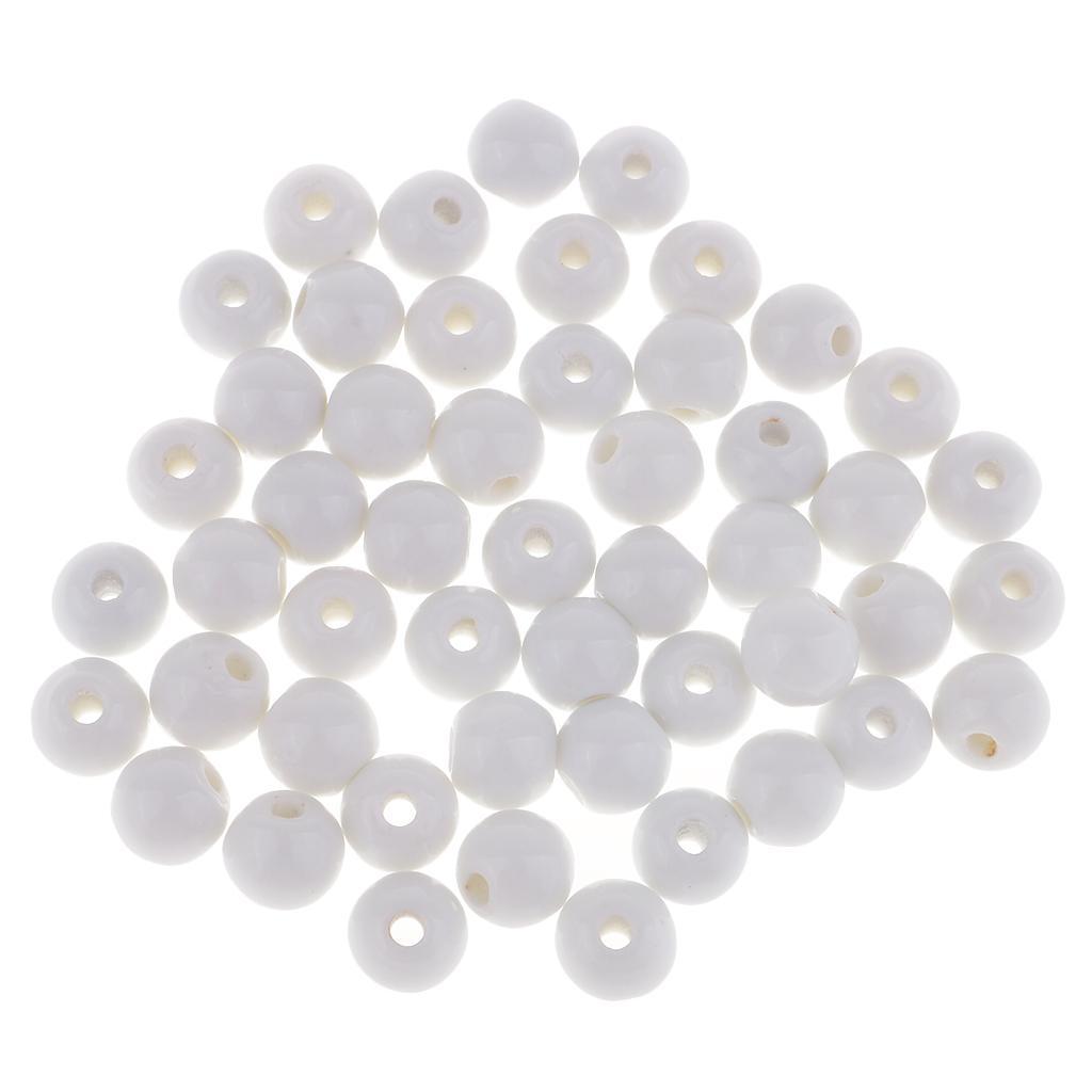 Weiße Lose Emaille Keramik Perlen spacer Perlen Beads Für Handwerk